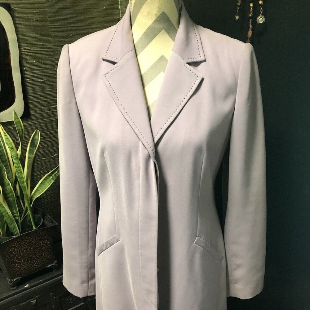 Vintage Vien Ladies Long Lavender Coat Size Large Ladies Jackets PREOWNED
